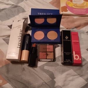 New makeup tretique foundation nude,blush,eye shadow, highlighter eye cream